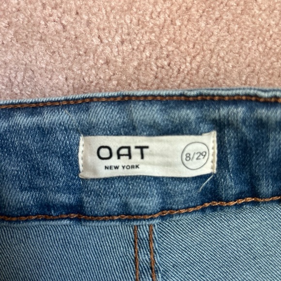 OAT New York Women’s 8/29 Braided Waist Wide Leg Denim Jeans - Picture 3 of 4